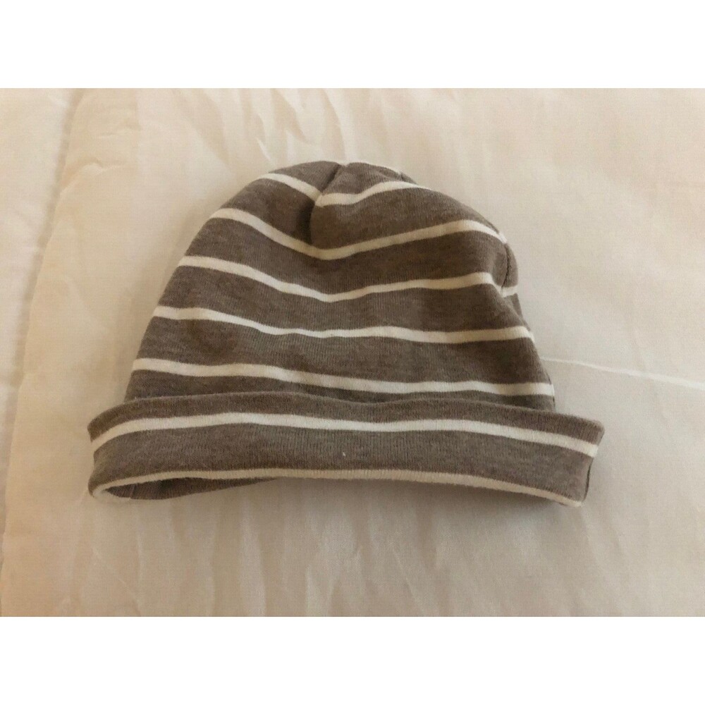 Gerber Boys Brown with White Stripes Beanie 0-6 Months